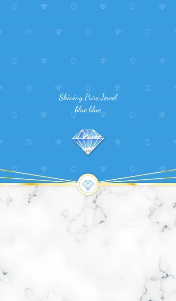 [LINE着せ替え] Shining Pure Jewel blue blueの画像1