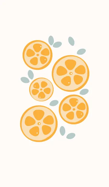 [LINE着せ替え] Sliced orange theme 3の画像1