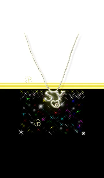 [LINE着せ替え] イニシャル S＆Y(BLACK＆White)の画像1