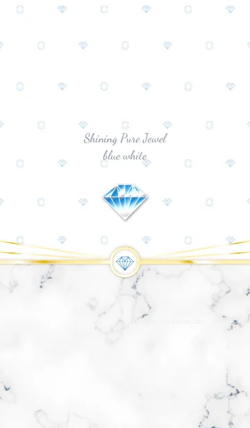 [LINE着せ替え] Shining Pure Jewel blue whiteの画像1