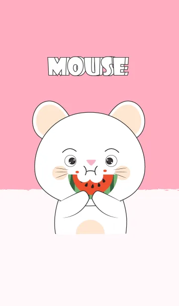 [LINE着せ替え] I'm Cute Cute White Mouse Theme (jp)の画像1