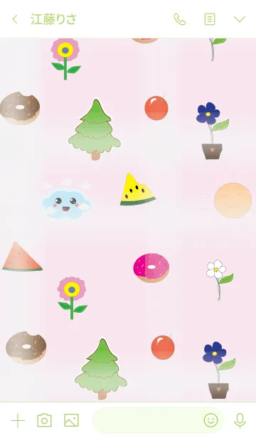 [LINE着せ替え] Including various fruits and flowers jpの画像3