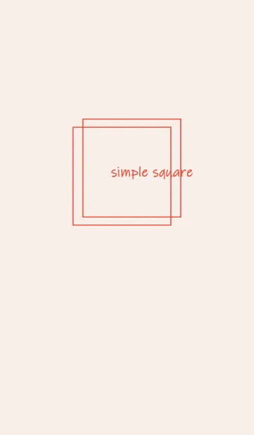 [LINE着せ替え] simple square =red=**の画像1