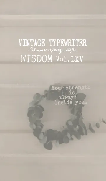 [LINE着せ替え] VINTAGE TYPEWRITER WISDOM Vol.LXVの画像1