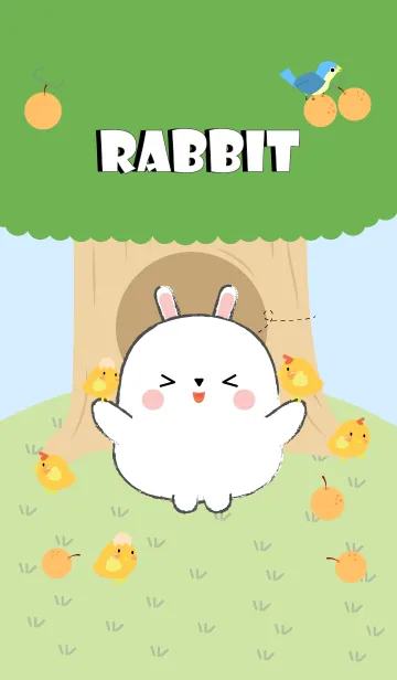White Rabbit With Tree Theme (jp)の着せ替えメイン画像