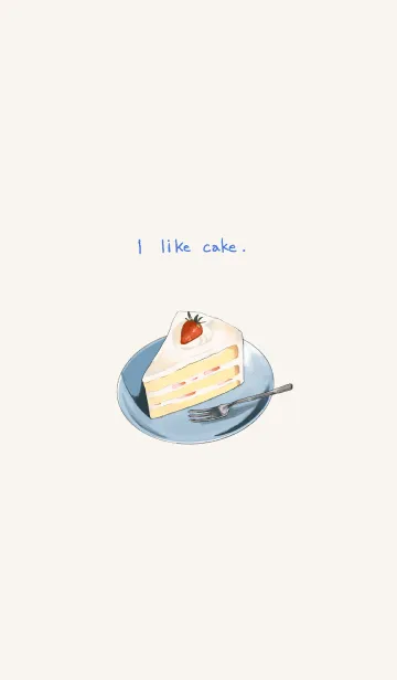 [LINE着せ替え] シンプル ショートケーキの画像1