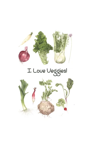 [LINE着せ替え] I love veggies！の画像1