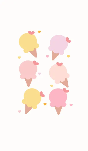 [LINE着せ替え] Cute ice-cream theme 16の画像1