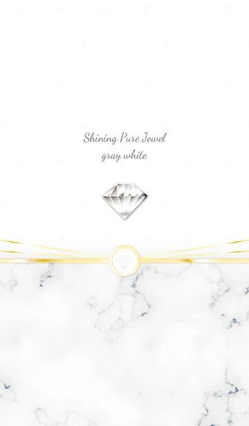 [LINE着せ替え] Shining Pure Jewel gray whiteの画像1