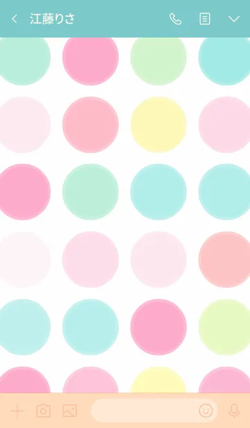 [LINE着せ替え] Pastel Polka Dot ...の画像3