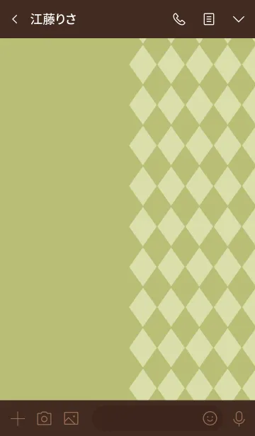 [LINE着せ替え] Chic diamond pattern -Pistachio green-の画像3