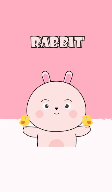 [LINE着せ替え] I'm Cute Cute Pink Rabbit Theme (jp)の画像1