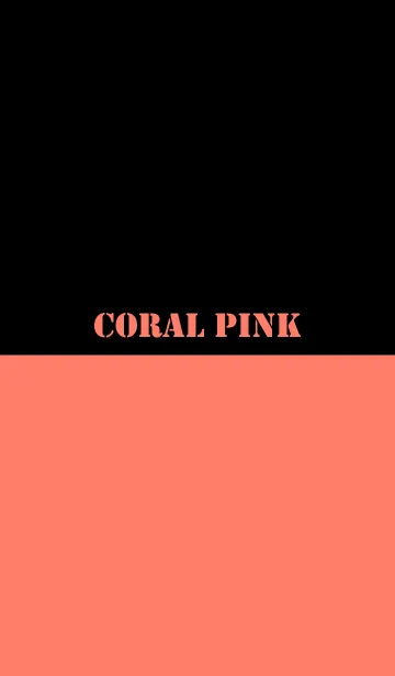 [LINE着せ替え] Coral Pink ＆ Black Theme V.2 (jp)の画像1