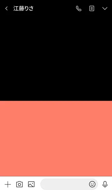 [LINE着せ替え] Coral Pink ＆ Black Theme V.2 (jp)の画像3