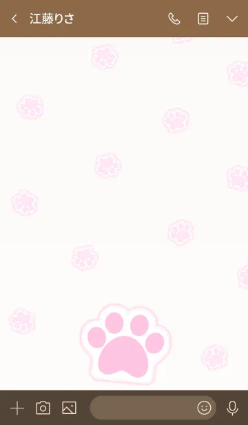 [LINE着せ替え] Cute Cat Paw 2！ (Brown Ver.3)の画像3