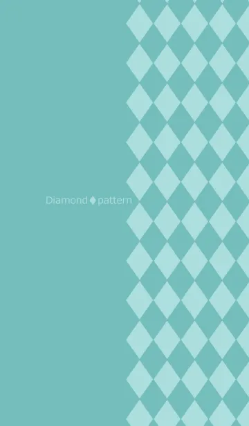 [LINE着せ替え] Chic diamond pattern -Blue green-の画像1