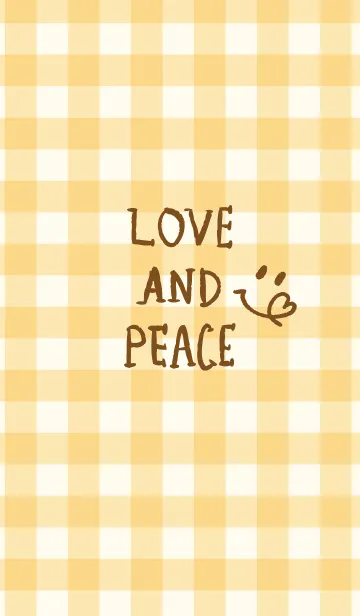 [LINE着せ替え] オレンジ色ギンガムチェック-スマイル8-の画像1