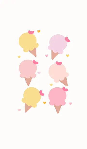 [LINE着せ替え] Cute ice-cream theme 17の画像1