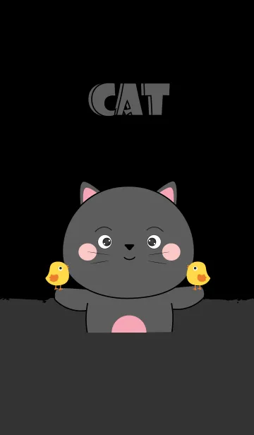 [LINE着せ替え] I'm Cute Cute Black Cat Theme (jp)の画像1