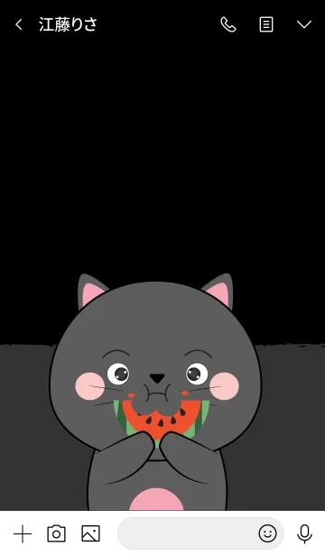 [LINE着せ替え] I'm Cute Cute Black Cat Theme (jp)の画像3