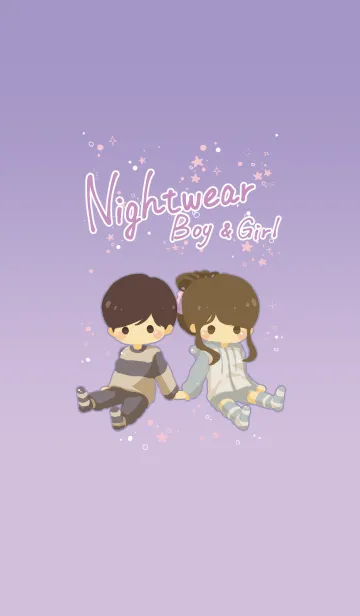 [LINE着せ替え] Nightwear Boy＆Girlの画像1