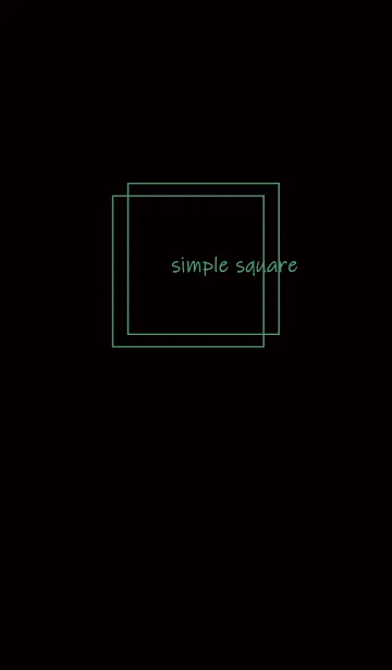 [LINE着せ替え] simple square =black green=**の画像1