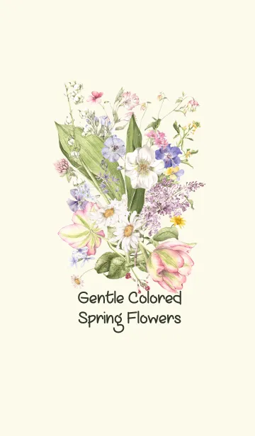 [LINE着せ替え] gentle colored spring flowersの画像1