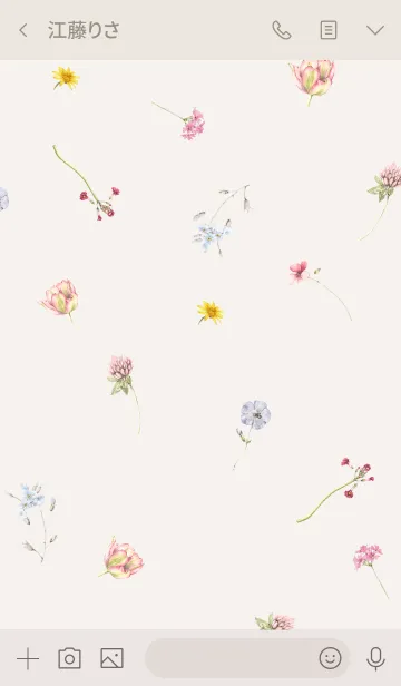 [LINE着せ替え] gentle colored spring flowersの画像3