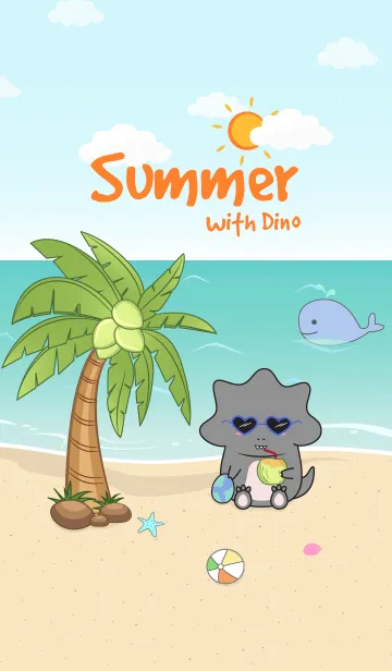 [LINE着せ替え] Dinosaur and Summerの画像1