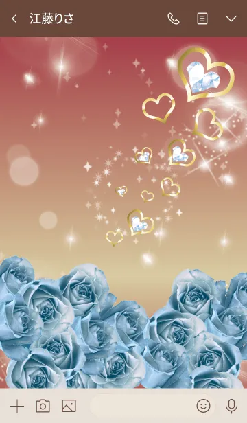 [LINE着せ替え] ボルドー/ 誕生石3月のアクアマリンの画像3