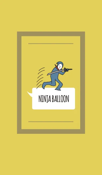 [LINE着せ替え] ゴールド : NINJA BALLOON 04の画像1