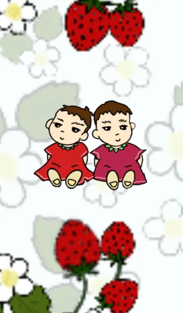 [LINE着せ替え] 可愛い双子の画像1