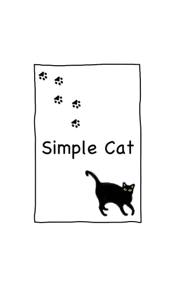[LINE着せ替え] シンプル猫の着せ替えの画像1