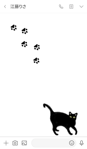 [LINE着せ替え] シンプル猫の着せ替えの画像3