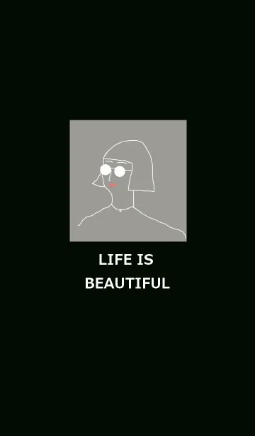 [LINE着せ替え] LIFE IS BEAUTIFUL =black=の画像1