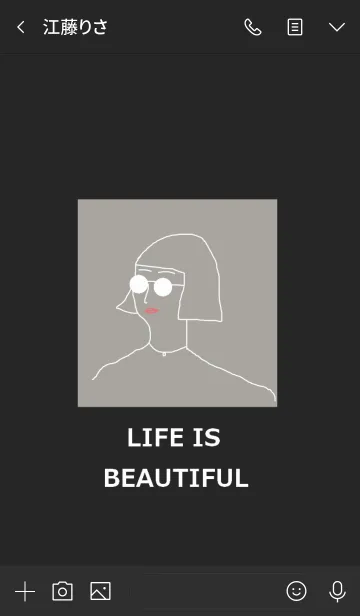 [LINE着せ替え] LIFE IS BEAUTIFUL =black=の画像3