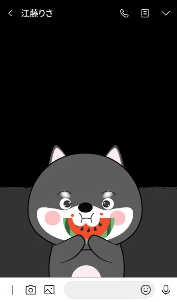 [LINE着せ替え] I'm Cute Cute Black Shiba Inu Theme (jp)の画像3