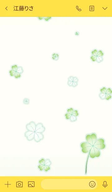 [LINE着せ替え] My Lucky Clover 2！ (Yellow V.2)の画像3