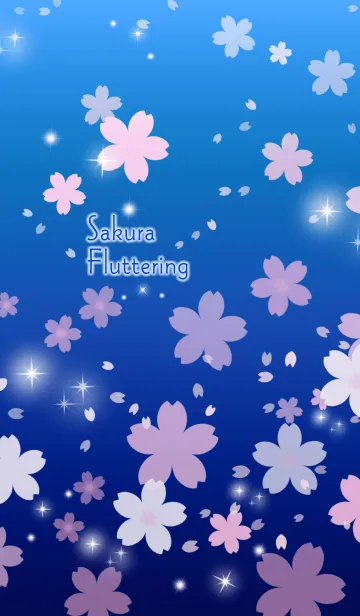 [LINE着せ替え] 舞う桜*紺の画像1