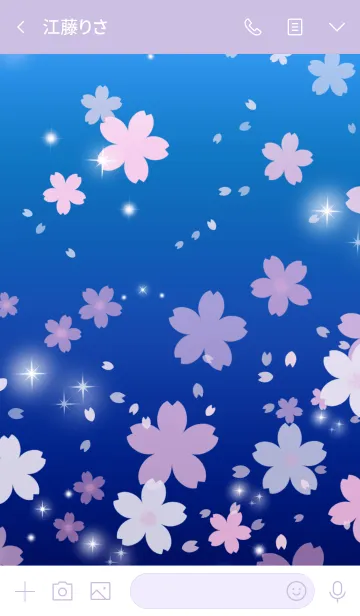 [LINE着せ替え] 舞う桜*紺の画像3