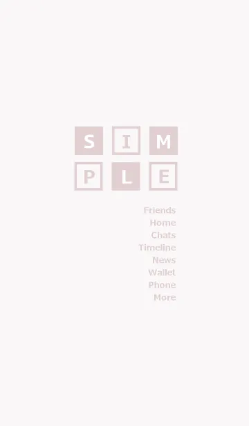 [LINE着せ替え] SIMPLE BOX =dusty pink=の画像1