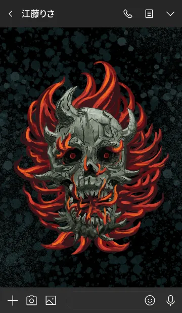 [LINE着せ替え] Demon's Skull (B/R)の画像3