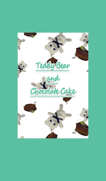 [LINE着せ替え] Teddy Bear and Chocolate Cakeの画像1