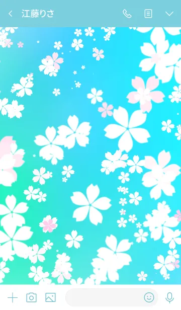 [LINE着せ替え] 花吹雪 桜 春 ピンクの画像3