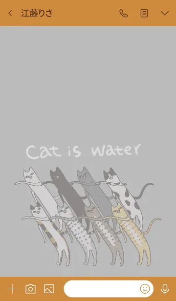 [LINE着せ替え] Cat is waterの画像3