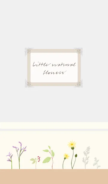 [LINE着せ替え] Little natural flowers -beige-の画像1