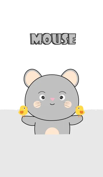 [LINE着せ替え] I'm Cute Cute Gray Mouse Theme (jp)の画像1