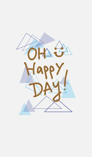 [LINE着せ替え] 青い三角-スマイル 23-の画像1