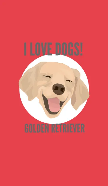 [LINE着せ替え] I LOVE DOGS！ゴールデンレトリーバーの画像1