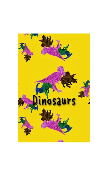 [LINE着せ替え] Dinosaurs Yellowの画像1